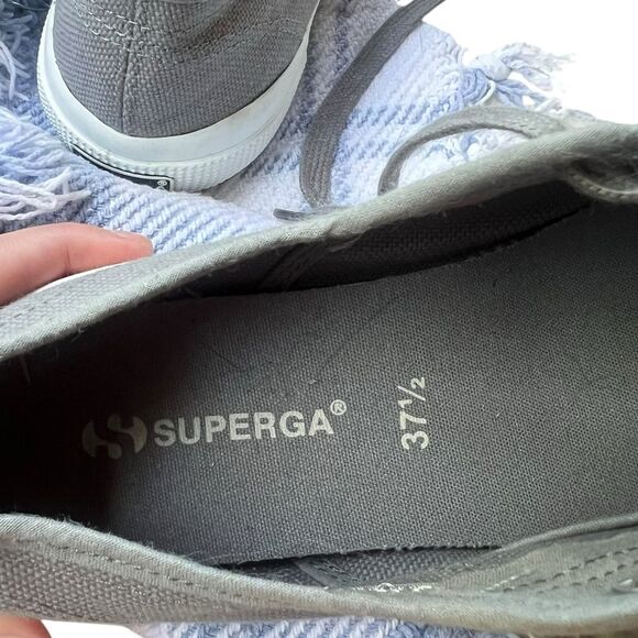 Superga grey textile sneakers. Size 5.5 - Picture 3 of 8